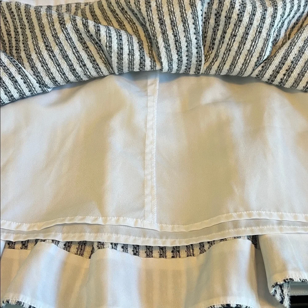 JCrew Tweed Striped Drop Waist Dress Blue/White Size 8 Style B9826